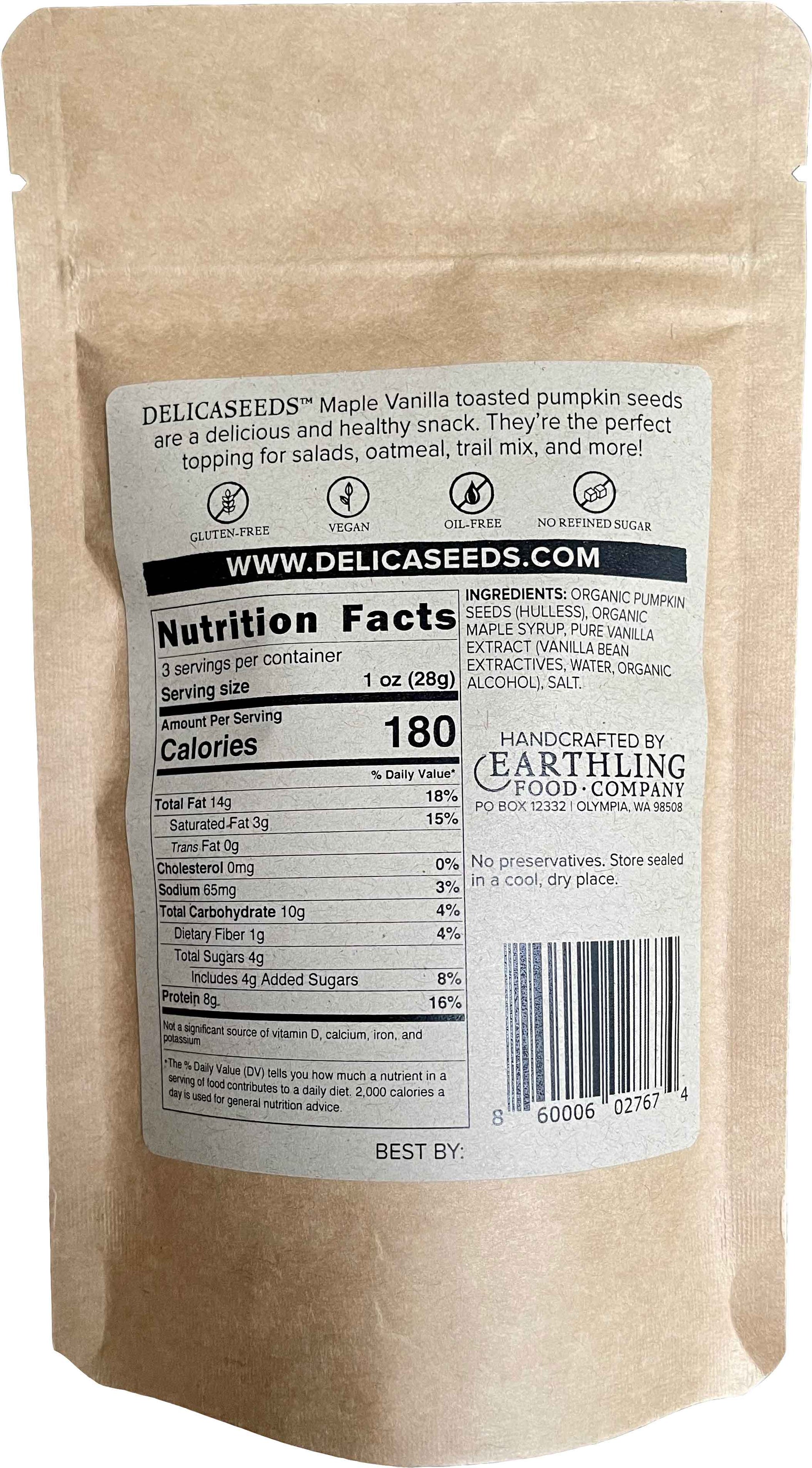 Delicaseeds Maple Vanilla, 3 oz
